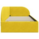 Casa si Gradina - Mobilier - Paturi si accesorii - Paturi - Cadru de pat coltar cu headboard Galben 80 cm x 200 cm tesatura - Infinity.ro