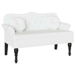 Casa si Gradina - Mobilier - Canapele si coltare - Banchete - Banca Chesterfield Alb 120.5 x 65 x 75 cm Piele artificiala - Infinity.ro