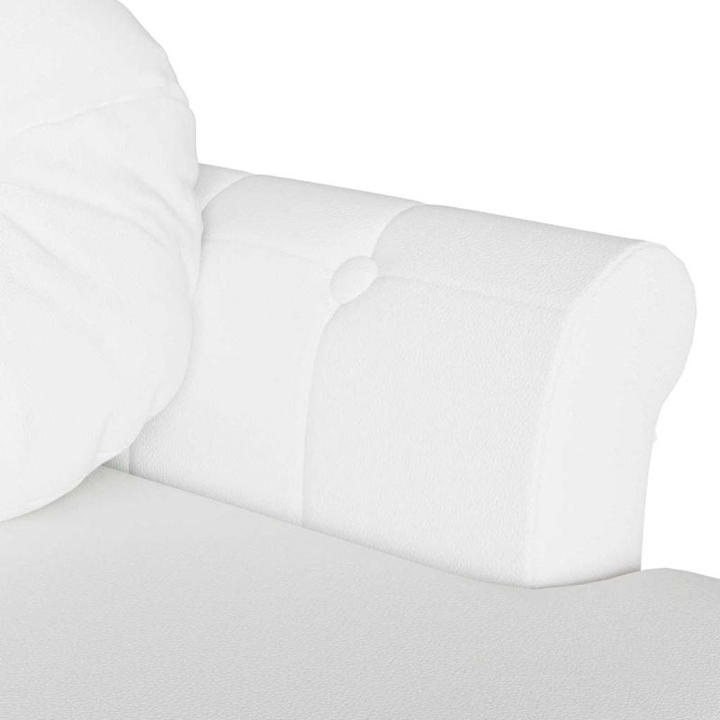 Casa si Gradina - Mobilier - Canapele si coltare - Banchete - Banca Chesterfield Alb 120.5 x 65 x 75 cm Piele artificiala - Infinity.ro