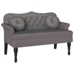 Casa si Gradina - Mobilier - Canapele si coltare - Banchete - Banca Chesterfield Gri 120.5 x 65 x 75 cm Piele artificiala - Infinity.ro