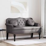 Casa si Gradina - Mobilier - Canapele si coltare - Banchete - Banca Chesterfield Gri 120.5 x 65 x 75 cm Piele artificiala - Infinity.ro