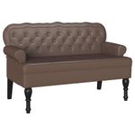 Casa si Gradina - Mobilier - Canapele si coltare - Banchete - Banca Chesterfield Maro 119.5 x 64.5 x 75 cm Piele artificiala - Infinity.ro