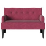 Casa si Gradina - Mobilier - Canapele si coltare - Banchete - Banca Chesterfield Rosu Vin 112 x 65.5 x 75 cm Catifea - Infinity.ro