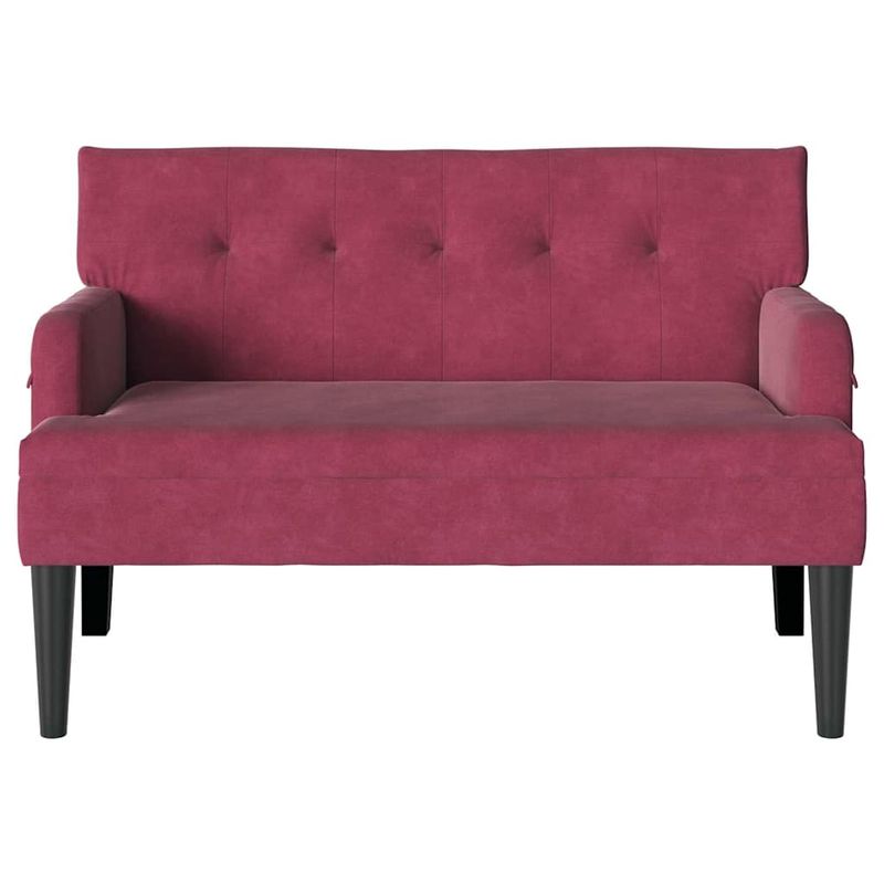 Casa si Gradina - Mobilier - Canapele si coltare - Banchete - Banca Chesterfield Rosu Vin 112 x 65.5 x 75 cm Catifea - Infinity.ro