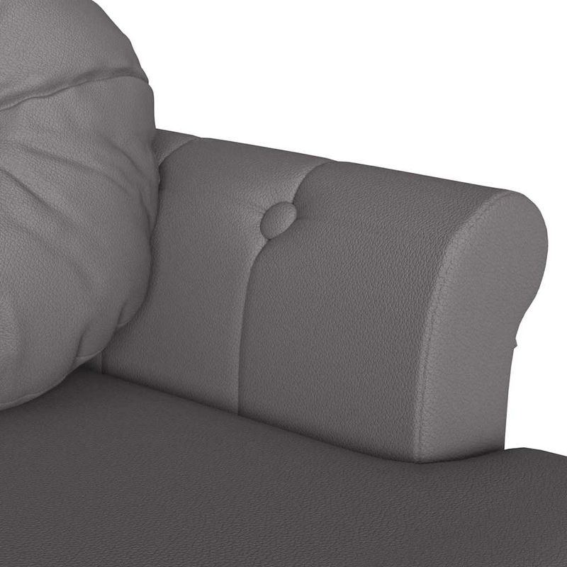 Casa si Gradina - Mobilier - Canapele si coltare - Banchete - Banca Chesterfield Gri 120.5 x 65 x 75 cm Piele artificiala - Infinity.ro