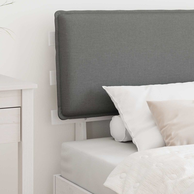 Casa si Gradina - Mobilier - Paturi si accesorii - Paturi - Cadru de pat cu tablie tapitata Gri deschis 100 x 200 cm - Infinity.ro
