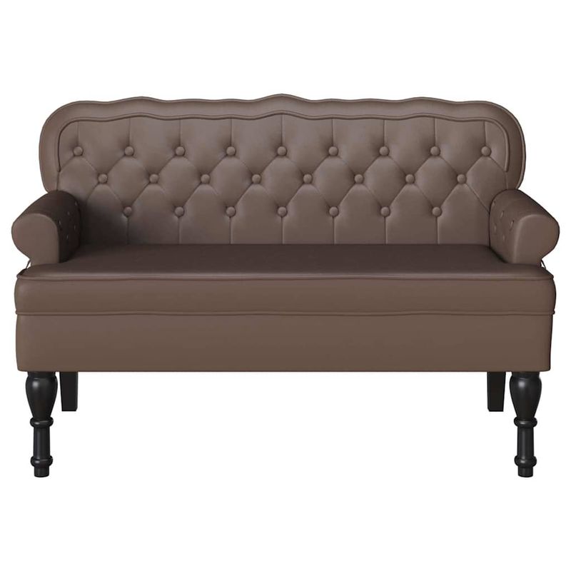 Casa si Gradina - Mobilier - Canapele si coltare - Banchete - Banca Chesterfield Maro 119.5 x 64.5 x 75 cm Piele artificiala - Infinity.ro
