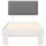 Casa si Gradina - Mobilier - Paturi si accesorii - Paturi - Cadru de pat cu tablie tapitata Gri deschis 100 x 200 cm - Infinity.ro