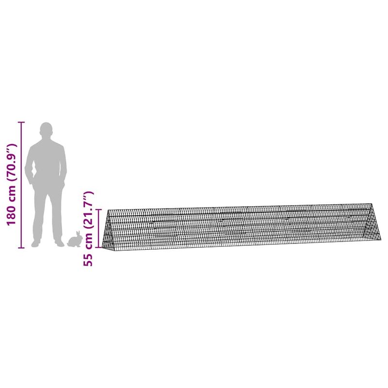 Petshop - Accesorii petshop - Culcusuri si custi - Custi interior si exterior - Custodie pentru iepuri Argintiu 650 x 55 x 55 cm - Infinity.ro