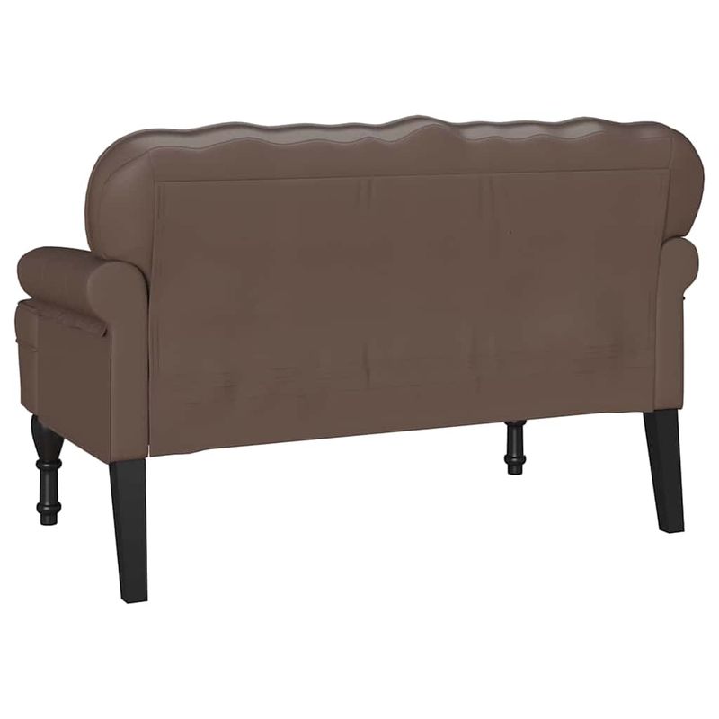 Casa si Gradina - Mobilier - Canapele si coltare - Banchete - Banca Chesterfield Maro 119.5 x 64.5 x 75 cm Piele artificiala - Infinity.ro