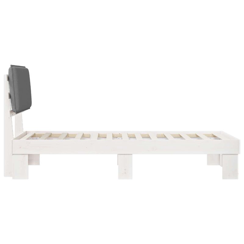 Casa si Gradina - Mobilier - Paturi si accesorii - Paturi - Cadru de pat cu tablie tapitata Gri deschis 100 x 200 cm - Infinity.ro