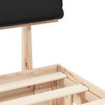 Casa si Gradina - Mobilier - Paturi si accesorii - Paturi - Cadru de pat cu tablie tapitata cu headboard Negru 140 x 190 cm - Infinity.ro