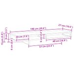 Laptop, Telefoane si Tablete - Laptopuri si accesorii - Accesorii Laptop - Standuri/Coolere notebook - Suport pentru monitor Negru 100 x 27 x 13 cm Lemn compozit - Infinity.ro