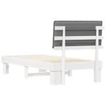 Casa si Gradina - Mobilier - Paturi si accesorii - Paturi - Cadru de pat cu tablie tapitata Gri deschis 100 x 200 cm - Infinity.ro