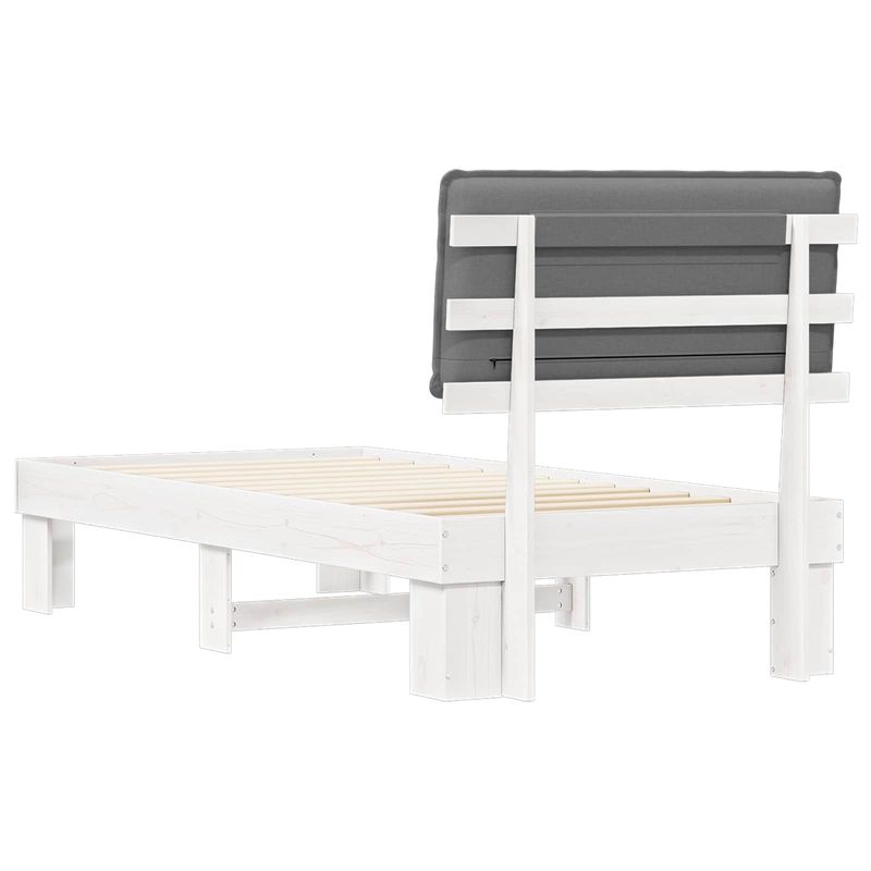 Casa si Gradina - Mobilier - Paturi si accesorii - Paturi - Cadru de pat cu tablie tapitata Gri deschis 100 x 200 cm - Infinity.ro