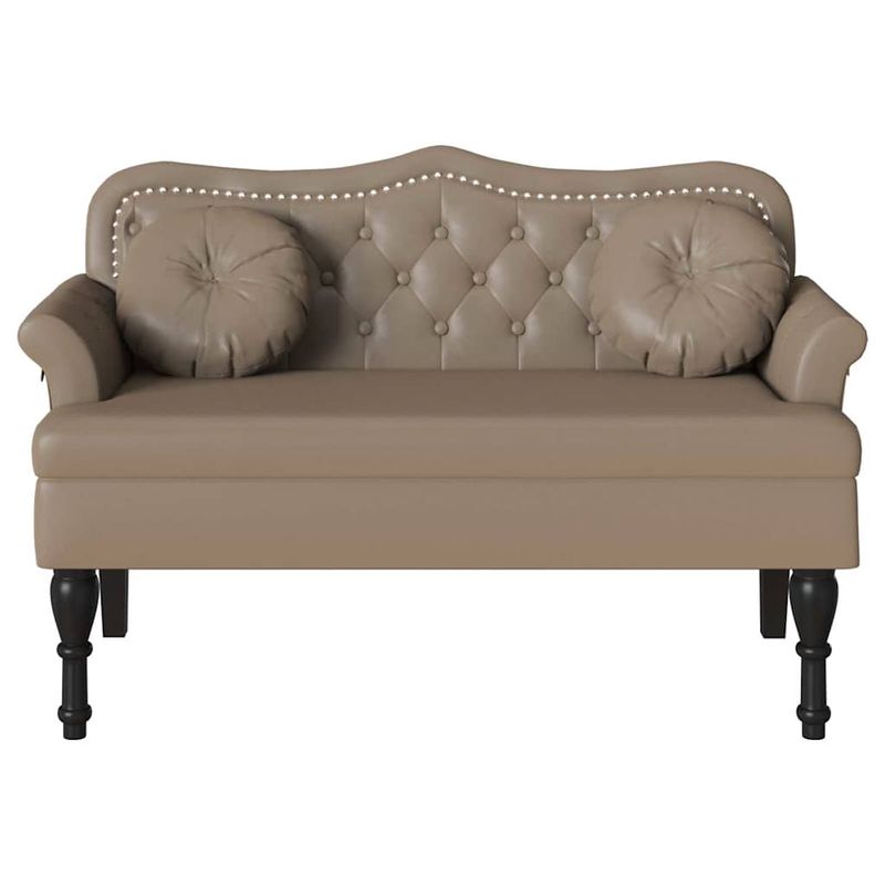 Casa si Gradina - Mobilier - Canapele si coltare - Banchete - Banca Chesterfield cu perna Cappuccino 120.5 x 65 x 75 cm - Infinity.ro