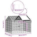 Petshop - Accesorii petshop - Culcusuri si custi - Custi interior si exterior - Custodie pentru iepuri Argintiu 400 x 78 x 78 cm - Infinity.ro