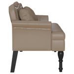 Casa si Gradina - Mobilier - Canapele si coltare - Banchete - Banca Chesterfield cu perna Cappuccino 120.5 x 65 x 75 cm - Infinity.ro