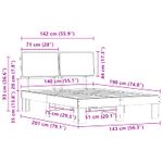 Casa si Gradina - Mobilier - Paturi si accesorii - Paturi - Cadru de pat cu tablie tapitata cu headboard Negru 140 x 190 cm - Infinity.ro