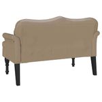 Casa si Gradina - Mobilier - Canapele si coltare - Banchete - Banca Chesterfield cu perna Cappuccino 120.5 x 65 x 75 cm - Infinity.ro