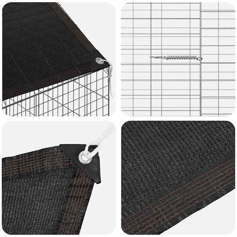 Petshop - Accesorii petshop - Culcusuri si custi - Custi interior si exterior - Custodie pentru iepuri Argintiu 400 x 78 x 78 cm - Infinity.ro