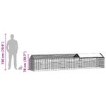 Petshop - Accesorii petshop - Culcusuri si custi - Custi interior si exterior - Custodie pentru iepuri Argintiu 400 x 78 x 78 cm - Infinity.ro