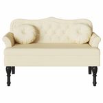 Casa si Gradina - Mobilier - Canapele si coltare - Banchete - Banca Chesterfield Crem 120.5 x 65 x 75 cm Piele artificiala - Infinity.ro