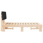 Casa si Gradina - Mobilier - Paturi si accesorii - Paturi - Cadru de pat cu tablie tapitata cu headboard Negru 120 x 200 cm - Infinity.ro