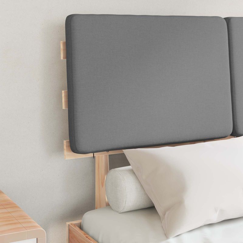 Casa si Gradina - Mobilier - Paturi si accesorii - Paturi - Cadru de pat cu tablie tapitata Gri deschis 120 x 200 cm - Infinity.ro