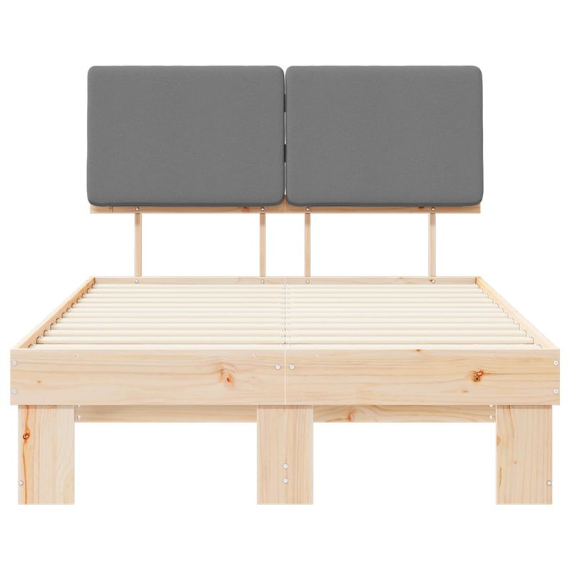 Casa si Gradina - Mobilier - Paturi si accesorii - Paturi - Cadru de pat cu tablie tapitata Gri deschis 120 x 200 cm - Infinity.ro