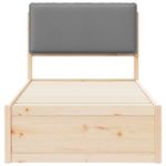 Casa si Gradina - Mobilier - Paturi si accesorii - Paturi - Cadru de pat cu tablie tapitata Gri deschis 75 x 190 cm - Infinity.ro