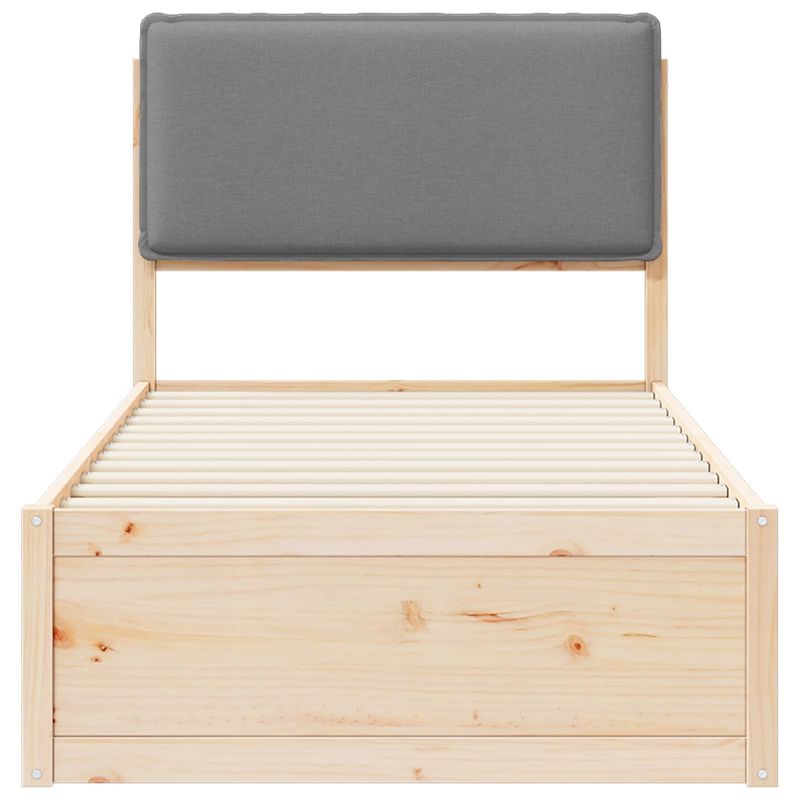 Casa si Gradina - Mobilier - Paturi si accesorii - Paturi - Cadru de pat cu tablie tapitata Gri deschis 75 x 190 cm - Infinity.ro