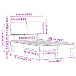 Casa si Gradina - Mobilier - Paturi si accesorii - Paturi - Cadru de pat cu tablie tapitata cu headboard Negru 120 x 200 cm - Infinity.ro