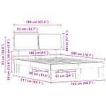 Casa si Gradina - Mobilier - Paturi si accesorii - Paturi - Cadru de pat cu tablie tapitata Gri inchis 160 x 200 cm - Infinity.ro