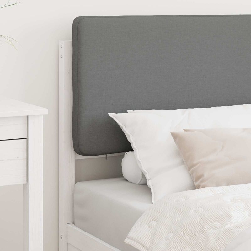 Casa si Gradina - Mobilier - Paturi si accesorii - Paturi - Cadru de pat cu tablie tapitata Gri deschis 90 x 190 cm - Infinity.ro