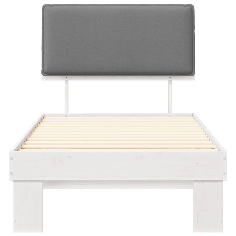 Casa si Gradina - Mobilier - Paturi si accesorii - Paturi - Cadru de pat cu tablie tapitata Gri deschis 90 x 200 cm - Infinity.ro