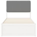 Casa si Gradina - Mobilier - Paturi si accesorii - Paturi - Cadru de pat cu tablie tapitata Gri deschis 90 x 190 cm - Infinity.ro
