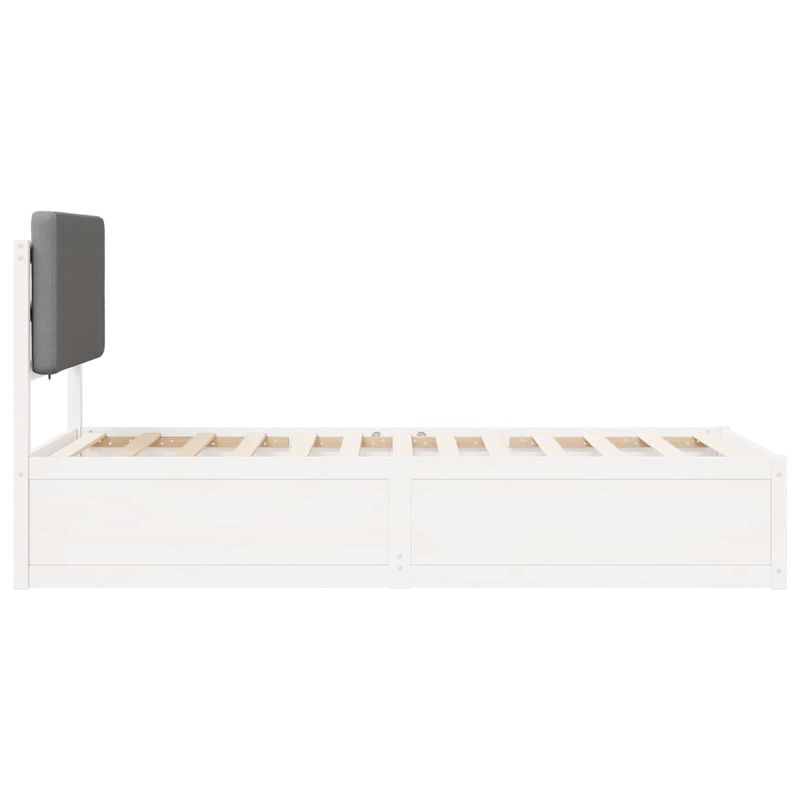 Casa si Gradina - Mobilier - Paturi si accesorii - Paturi - Cadru de pat cu tablie tapitata Gri deschis 90 x 190 cm - Infinity.ro