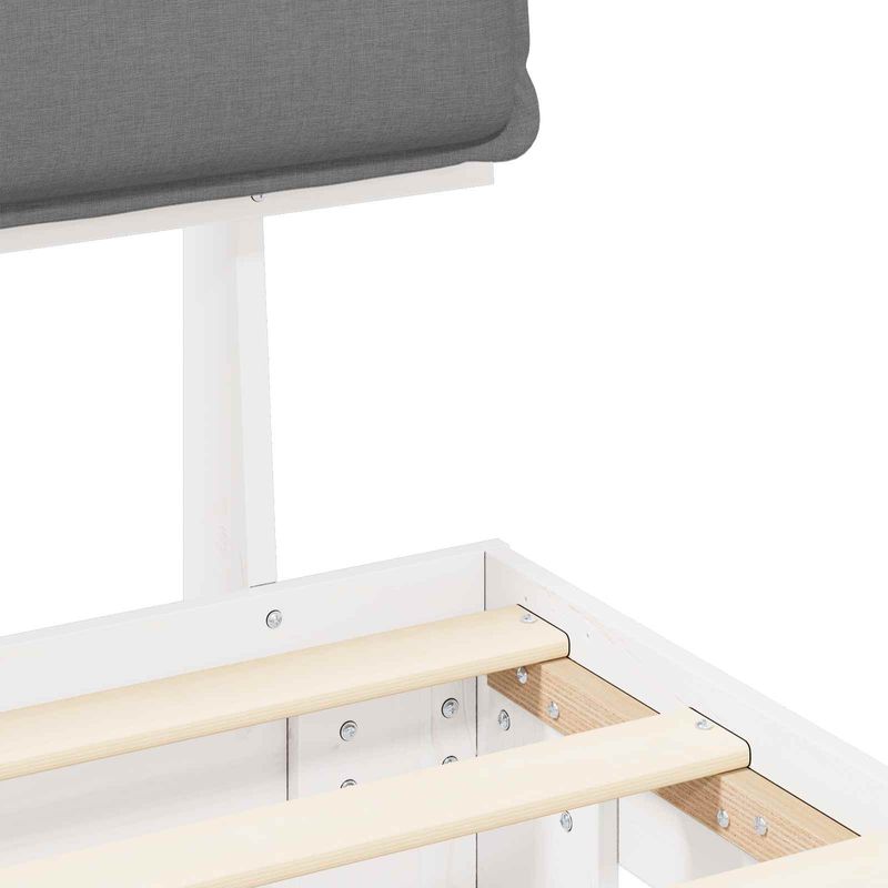 Casa si Gradina - Mobilier - Paturi si accesorii - Paturi - Cadru de pat cu tablie tapitata Gri deschis 90 x 200 cm - Infinity.ro
