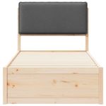 Casa si Gradina - Mobilier - Paturi si accesorii - Paturi - Cadru de pat cu tablie tapitata Gri inchis 75 x 190 cm - Infinity.ro
