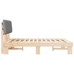 Casa si Gradina - Mobilier - Paturi si accesorii - Paturi - Cadru de pat cu tablie tapitata Gri deschis 135 x 190 cm - Infinity.ro