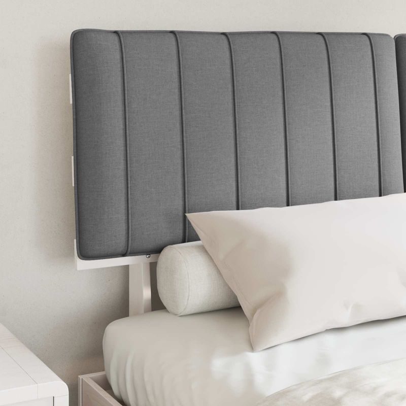 Casa si Gradina - Mobilier - Paturi si accesorii - Paturi - Cadru de pat cu tablie tapitata Gri deschis 160 x 200 cm - Infinity.ro