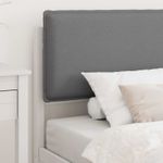 Casa si Gradina - Mobilier - Paturi si accesorii - Paturi - Cadru de pat cu tablie tapitata Gri deschis 75 x 190 cm - Infinity.ro
