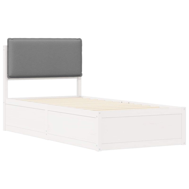 Casa si Gradina - Mobilier - Paturi si accesorii - Paturi - Cadru de pat cu tablie tapitata Gri deschis 75 x 190 cm - Infinity.ro