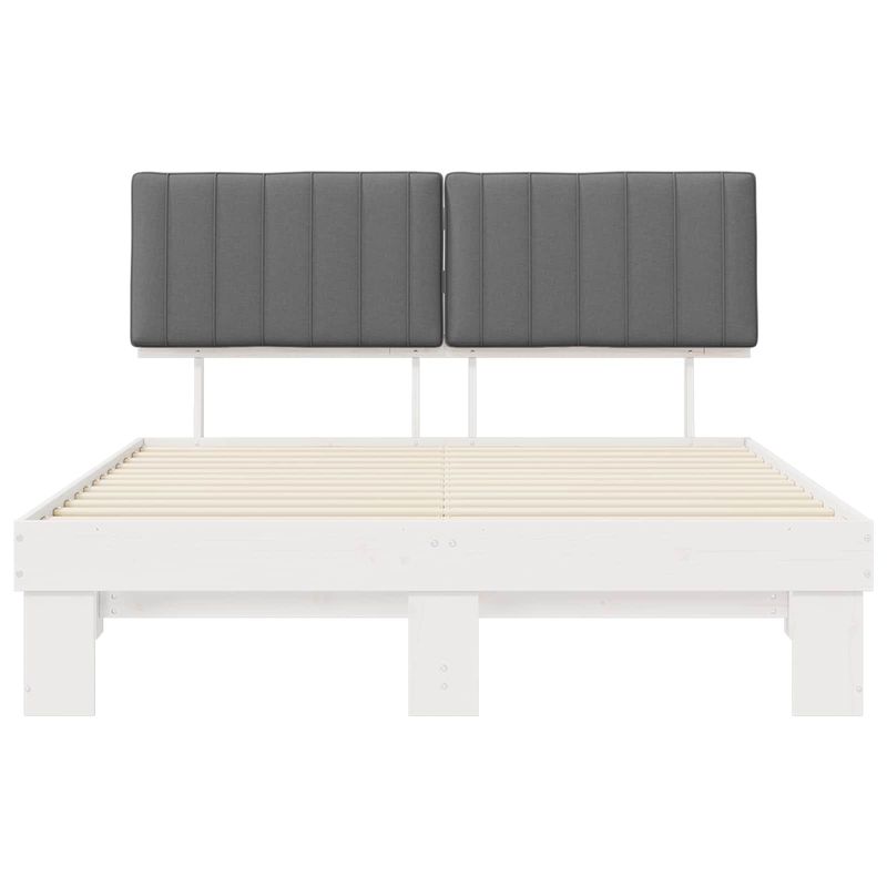 Casa si Gradina - Mobilier - Paturi si accesorii - Paturi - Cadru de pat cu tablie tapitata Gri deschis 160 x 200 cm - Infinity.ro