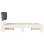 Casa si Gradina - Mobilier - Paturi si accesorii - Paturi - Cadru de pat cu tablie tapitata Gri deschis 160 x 200 cm - Infinity.ro