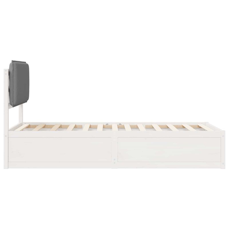 Casa si Gradina - Mobilier - Paturi si accesorii - Paturi - Cadru de pat cu tablie tapitata Gri deschis 75 x 190 cm - Infinity.ro