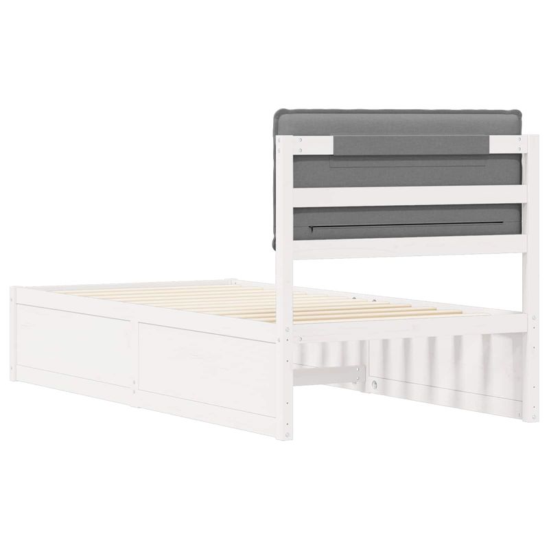 Casa si Gradina - Mobilier - Paturi si accesorii - Paturi - Cadru de pat cu tablie tapitata Gri deschis 75 x 190 cm - Infinity.ro