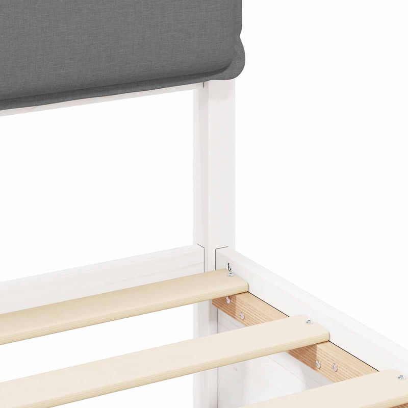 Casa si Gradina - Mobilier - Paturi si accesorii - Paturi - Cadru de pat cu tablie tapitata Gri deschis 75 x 190 cm - Infinity.ro