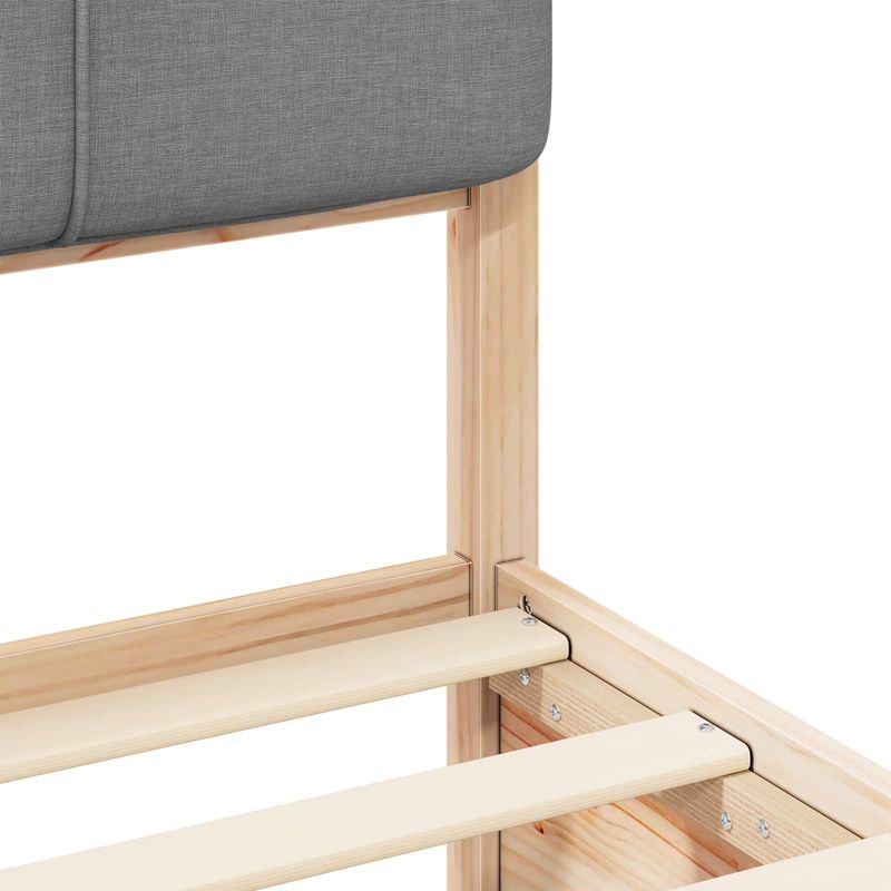Casa si Gradina - Mobilier - Paturi si accesorii - Paturi - Cadru de pat cu tablie tapitata Gri deschis 90 x 190 cm - Infinity.ro